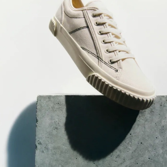 ZARA CANVAS SNEAKERS SZ 10 - Picture 6 of 7